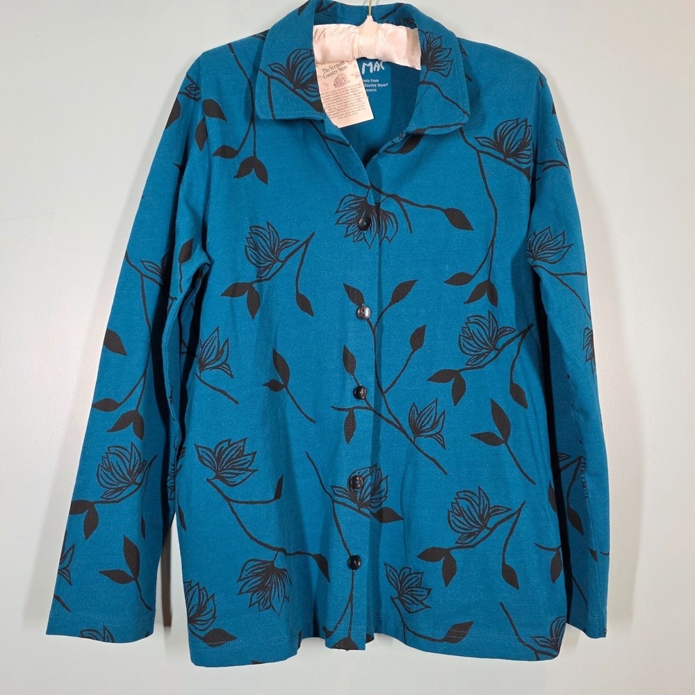 M Mac Vermont Country Store Women's Jacket Top Size M Blue/Black NWT Pockets - Picture 3 of 10